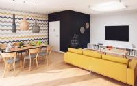 Televízia a/alebo spoločenská miestnosť v ubytovaní Apartament Morski Keja I Kołobrzeg Podczele