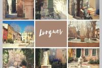 a collage of photos of buildings and streets at Entre Saint-Tropez et les gorges du Verdon. in Lorgues