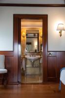 a bathroom with a sink and a mirror at Hotel Bucintoro in Venice