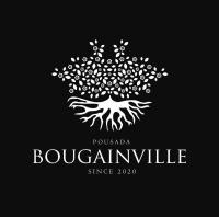 a logo for a bouquet of flowers on a black background at Pousada Bougainville in Três Corações