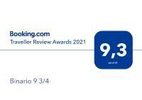 Certifikát, ocenenie alebo iný dokument vystavený v ubytovaní Binario 9 3/4