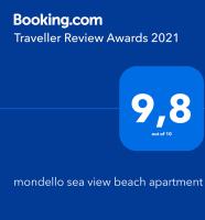 Certifikát, ocenenie alebo iný dokument vystavený v ubytovaní mondello sea view beach apartment
