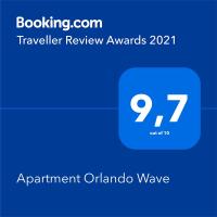 Certifikát, ocenenie alebo iný dokument vystavený v ubytovaní Apartment Orlando Wave