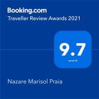 Certifikát, hodnocení, plakát nebo jiný dokument vystavený v ubytování Nazare Marisol Praia