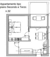 The floor plan of Residence Poggio Dei Pini