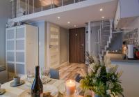 Plán poschodí v ubytovaní Holiday Home BALTIC z antresolą i balkonem przy plaży