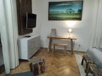 Televízia a/alebo spoločenská miestnosť v ubytovaní Apartament - Zielone Podlasie