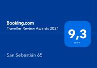 Certifikát, hodnocení, plakát nebo jiný dokument vystavený v ubytování San Sebastián 65