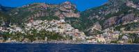 a town on the side of a mountain at Villa Ambra Positano in Positano