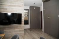 TV a/nebo společenská místnost v ubytování Apartament Drewno i Morze
