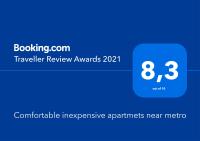 Certifikát, ocenenie alebo iný dokument vystavený v ubytovaní Comfortable inexpensive apartmets near metro