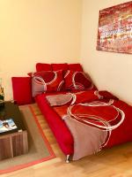Posezení v ubytování Luxurious city apartment incl garage and terrace