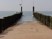 a group of seagulls standing on a pier at Rijksmonument Havenzicht, met zeezicht, ligging direct aan zee en centrum in Vlissingen