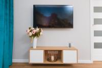 Televízia a/alebo spoločenská miestnosť v ubytovaní Royal Manu Apartment NETFLIX