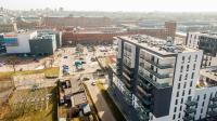 Výhľad na mesto Lodž alebo výhľad na mesto priamo z apartmánu