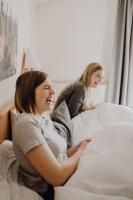 Posteľ alebo postele v izbe v ubytovaní Dorfcafe Unken Hotelpension sWirtshaus im Dorf