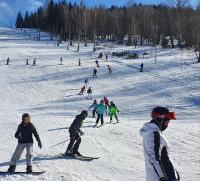 Lyžovanie pri horskej chate alebo v okolí