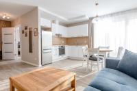 Kuchyň nebo kuchyňský kout v ubytování Resort Apartamenty Klifowa Rewal 41