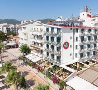 una vista aérea de un hotel en una ciudad en Yeshill Boutique Hotel, en Marmaris