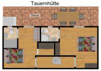 Plan piętra w obiekcie Tauernhütte