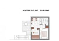 Půdorys ubytování Apartment in Vinišce with Terrace, Air condition, WIFI (4756-2)
