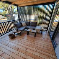 Balkón alebo terasa v ubytovaní BIOGRAD MOBILE HOME OASIS