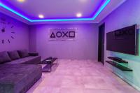Posedenie v ubytovaní Villa Belvedere with heated pool, billiards, Media room, sea views,10 pax