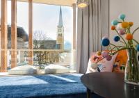 Łóżko lub łóżka w pokoju w obiekcie Hotel Blü Gastein