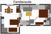 Familiensuite, zwei Zimmer, Mitbenutzung von K&uuml;che und Bad&#x5E73;&#x9762;&#x5716;