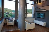 TV a/nebo společenská místnost v ubytování View Skyscraper Bata - loft XL