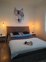 Posteľ alebo postele v izbe v ubytovaní Apartamenty Oleńka I - Szczytno Mazury