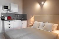 A kitchen or kitchenette at Galini Beach Studios and Penthouse