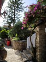 A garden outside Kontos Mansion