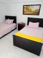 The floor plan of R1 CH21 studio 2 beds poolside garden terrace Green Beach