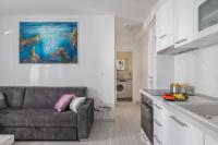 Kuchyň nebo kuchyňský kout v ubytování Hortenzija Apartments
