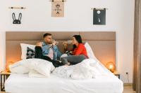 Łóżko lub łóżka w pokoju w obiekcie Jarila Boutique Apartment