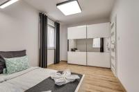 Kuchyňa alebo kuchynka v ubytovaní Zielone Apartamenty Katowice Chorzów