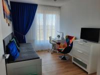Televízia a/alebo spoločenská miestnosť v ubytovaní Aqua Apartments Sunset