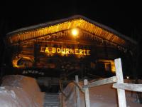 a building with a sign that says la bonneau at La Bournerie in Le Grand-Bornand