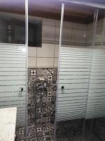 A bathroom at House Rodia