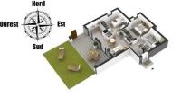 a diagram of a floor plan of a house at Les Rivages de Stagnola Appartement T3 vue mer et montagne plage 200m climatisé in Pietrosella