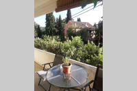 A balcony or terrace at Corfu town Kanoni apartment