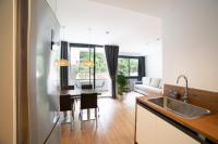 Kuchyň nebo kuchyňský kout v ubytování Apartaments Voralmar