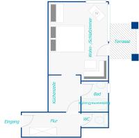 Plan piętra w obiekcie Ferienwohnung Salzburg