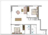 Plán poschodí v ubytovaní Appartement Pension Strolz