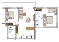 Plán poschodí v ubytovaní Appartement Pension Strolz