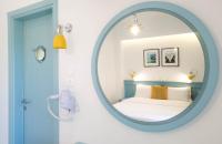 Posteľ alebo postele v izbe v ubytovaní Saronis Hotel Agistri - Adults Only