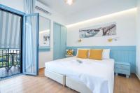 Posteľ alebo postele v izbe v ubytovaní Saronis Hotel Agistri - Adults Only