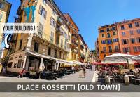 a city street with tables and chairs and buildings at Nestor&amp;Jeeves - DESIGN VIEUX NICE - Old Town - Close sea in Nice