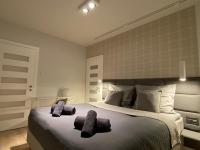 Posteľ alebo postele v izbe v ubytovaní Apartament Opieszyn 16